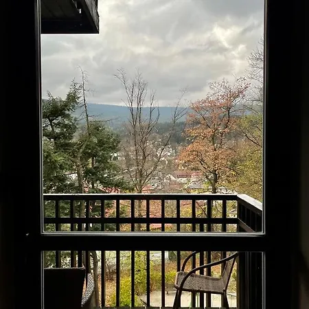 Panorama Gor Londyn W Centrum Z Balkonem I Widokiem Na Gory